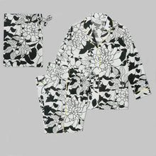 Load image into Gallery viewer, Long Sleeve Pyjamas - Matching set in Havana Print - White/Black
